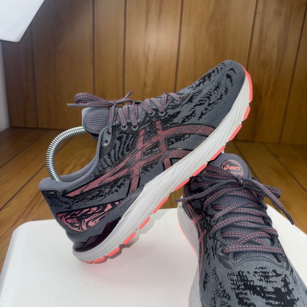 ASICS Gel-Cumulus 23 G-TX Womens Running Shoes Grey Pink 1012B105 Gore-Tex 9.5